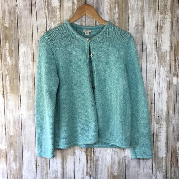 L.L. Bean Sweaters - L.L Bean Blue Knitted Cardigan